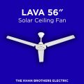 LAVA 56″ AC/DC Solar Ceiling Fan | 24W BLDC Tech | 12V DC & 220V AC | Remote + Regulator Included | Ultra Energy Saving. 