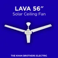 LAVA 56″ AC/DC Solar Ceiling Fan | 24W BLDC Tech | 12V DC & 220V AC | Remote + Regulator Included | Ultra Energy Saving.