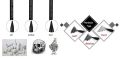 Keepsmiling 3 Pcs Woodless Black Charcoal Pencil for Sketching, Drawing and Other Artistic Work. 