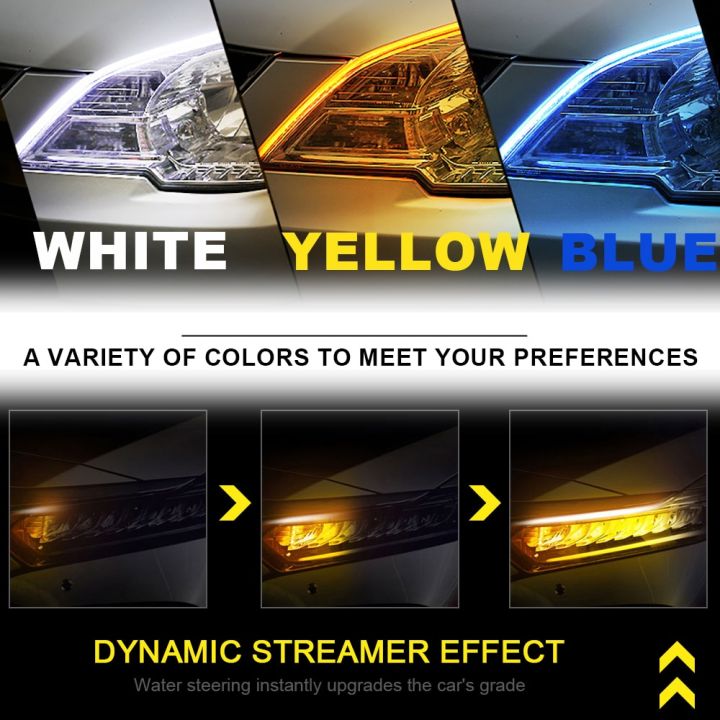 2pcs%20Led%20DRL%20Turn%20Signal%20Light%20Strip%20Flexible%20Waterproof%20Auto%20Headlight%20Surface%20Decorative%20Lamp%20Car%20Daytime%20Running%20lights%2012v%20-%20Image%204