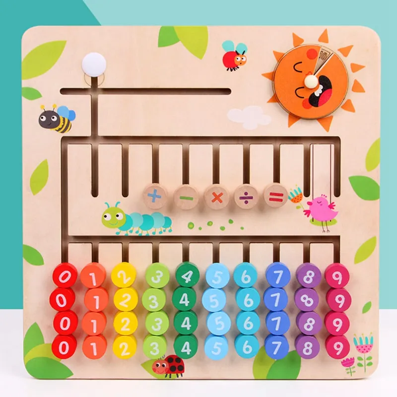 Wooden Toys Digital Computing Toys Kids Education Toys Mathematic Skills and Color Teaching Toys Multicolor Daraz .bd