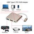 Type C To 4K HDMI USB3.0 Charging HUB Adapter USB-C 3.1 Converter For GD.