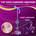 Kids Microphone With Light Stand Toy, black. 
