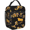 Road Roller Bulldozer Dumper Lunch Box Insulated Soft Bag Reusable Cooler Bag For Women Men Work Picnic Hiking. 