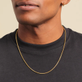 Round Box Link Stainless Steel Necklace Chain For Men Round Box Chain. 