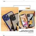 Hontinga for Samsung S22 Ultra 5G Back Cover With Wristband Cartoon Pikachu Phone Casee Full Lens Protection Thin Frosted Cases.