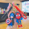 New creative Avenger, Spider-Man, Iron Man keychain, cartoon bag, pendant, children's personality keychain ring.