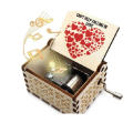 Wooden Classical Music Box Can't Help Falling In Love Music Box Hand Crank Music Box.