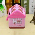 House Shaped Coin Bank Box with Lock. 
