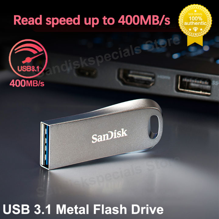 SanDisk USB 3.1 Flash Drive Ultra Luxe 128G 256G 512GB Up to 400MB/s Metal Pendrive 32G 64G Pen Drive For PC Laptop Memory Stick