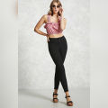 Ladies Skinny Denim Black Pants For woman.