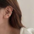 Minimalist Simple Round Multi-layer  Small Ear Circle  Ear Bone Clip Clip Earrings Set Women Earrings  Ear Cuff. 