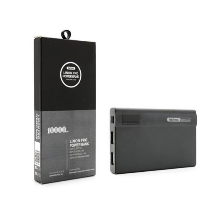 REMAX 10000mAh Dual USB Power Bank With LED Display-Black Colour ...