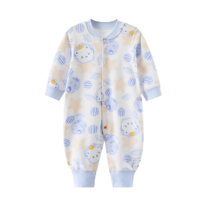 Baby's%20Four%20Seasons%20pure%20cotton%20long%20sleeved%20jumpsuit,%20crawling%20suit%20for%20newborns,%20baby%20clothes,%20spring%20and%20autumn%20styles,%20antibacterial%20-%20Image%202