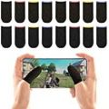 1 Pair(2 Pcs) Breathable Mobile Finger Sleeves / Sweatproof Gloves for Mobile Gaming - Black.