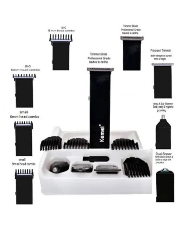 Kemei%20KM-%203580%20Rechargeable%20Professional%20Grooming%20Kit%20-%20Black%20-%20Trimmer%20-%20Image%203