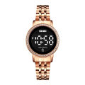 SKMEI 1669 RoseGold Stainless Steel Digital Watch For Women - RoseGold. 