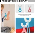 All Rounded Children Silicone U-shape Toothbrush Kids U Shaped Toothbrush For Kids 2-6 Years Old Teeth Cleaning Brushes. 