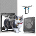 Pet Door New Safe Lockable Magnetic Screen Outdoor Dogs Cats Window Gate House Enter Freely Fashion Pretty Garden Easy Install. 