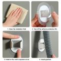 【Latest Style】 5pcs Creative Plastic Clamp Hooks Self-adhesive Cable Clips Wiring Hose Clamp Fasteners Support Washing Machine Drain Holder Electrical Fittings.