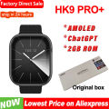 HK9 Pro+ AMOLED Smart Watch Men 2GB ROM Chat GPT NFC Compass BT Call Ai Watch Face Health Monitor Smartwatch Women.