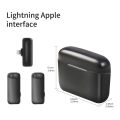 SH 20M Lavalier Microphone Portable Wireless Transmitter and Receiver Clip Lable Audio Video Mic with Type-C Lightning.