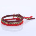 Ethnic Style Handmade Braided Knot Adjustable Red Silk String Cord Tibetan Buddhist Women Lucky Bracelets.