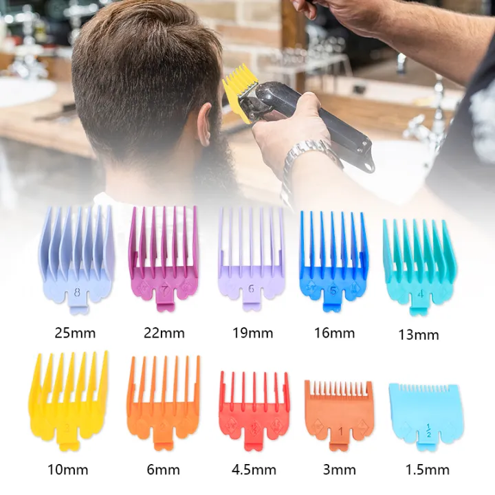 10%20pieces%20Of%20Hair%20Clipper%20Limit%20Comb%20WAHL%20Guide%20Limit%20CombTrimmer%20Cover%20Accessories%20General%20Professional%203-25mm%20Hair%20Trimmer%20Color%20-%20Image%208