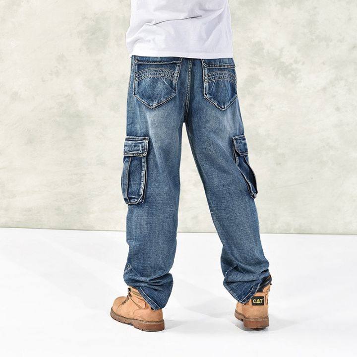 Men%20Casual%20Cargo%20Jeans%20Pants%20With%20Multi%20Pockets%20Loose%20Fit%20Hip%20Hop%20Denim%20Trousers%20For%20Male%20Baggy%20Jeans%20Plus%20Size%2030-46%20-%20Image%202