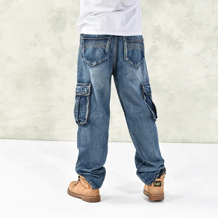 Men%20Casual%20Cargo%20Jeans%20Pants%20With%20Multi%20Pockets%20Loose%20Fit%20Hip%20Hop%20Denim%20Trousers%20For%20Male%20Baggy%20Jeans%20Plus%20Size%2030-46%20-%20Image%202