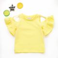 Blouse For Girls Shirts Summer Baby Shirt Cotton Off Shoulder Lotus Leaf Blouses Girls High Quality.