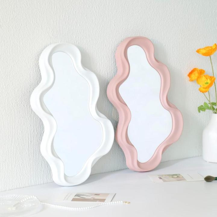 Frameless Wall Mirror Stylish Rectangular Wall-Mounted Bedroom Mirror Lightweight Kawaii Bathroom Mirror for Home Decor Living Room Accessory Beauty Routine Interior Design Housewarming Gift