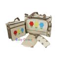 Multi-Functional Baby Diaper  Bag 3 pcs (Biscuit). 