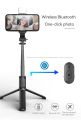 Q07 (100cm) Bluetooth Integrated Selfie Stick with Light and Bluetooth Remote Control.
