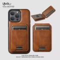 Alien Luxury Magnetic Card Holder Leather 2 in 1 Phone Case For iPhone 15 14 13 12 Pro Max Samsung S 22 23 Ultra Plus Detachable Cover.