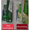 Orecare Herbal Whitening Toothpaste for Fresh Breath & Gum Health - Non-Fluoride, Multi-pack.