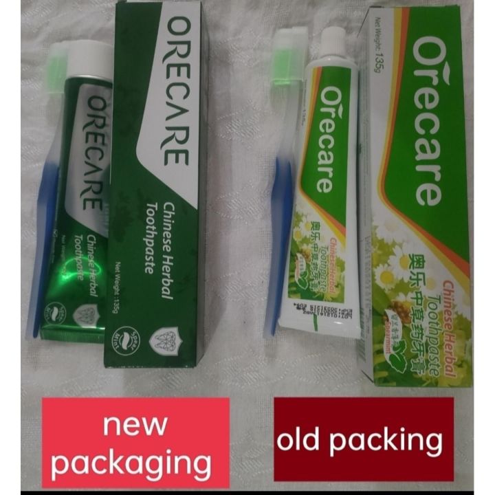 Orecare Herbal Whitening Toothpaste for Fresh Breath & Gum Health - Non-Fluoride, Multi-pack