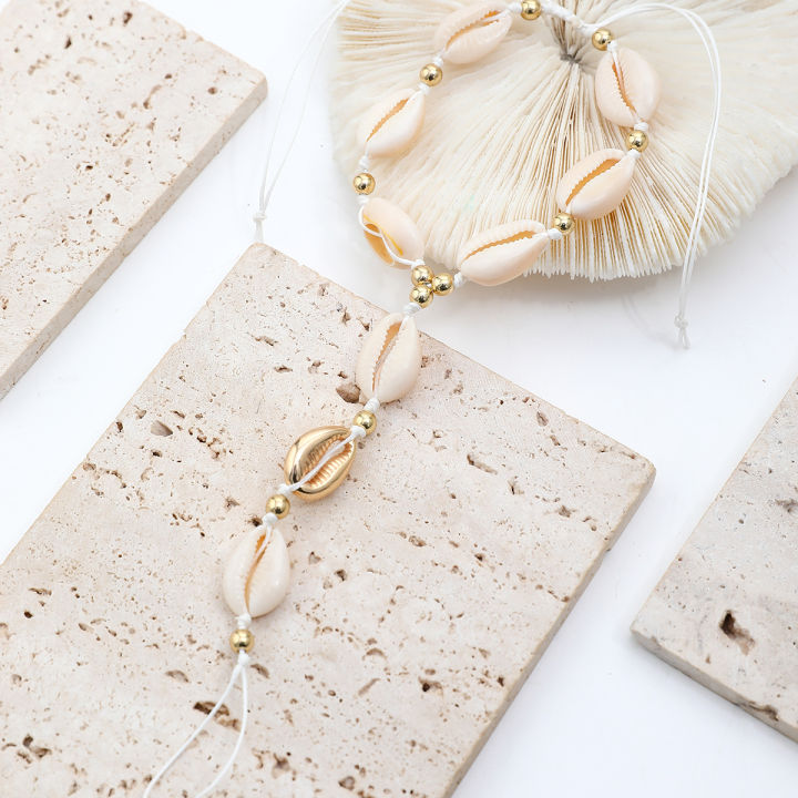 Summer%20beach%20style%20anklet%20chain,%20beaded%20shell%20anklet,%20ethnic%20style%20hand-woven%20rope%20shell%20anklet%20for%20women%20-%20Image%204