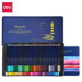 Deli Finalino Water color pencil 72 Colored Wooden Pencil Colored Pencil Iron Box Painting Artistic Supplies For School Drawing Pencil Set.