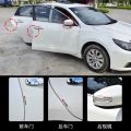4PCS/Set Anti Scratch Rear View Mirror Car Door Edge Protector Stickers Strips For Toyota.