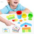 Shape Matching Creative Play Montessori Toy for Birthdays Preschool Children. 