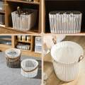 Laundry Basket Portable with Handle Trendy Utility Storage Bins Basket for 26.7cmx18cmx14.5cm. 