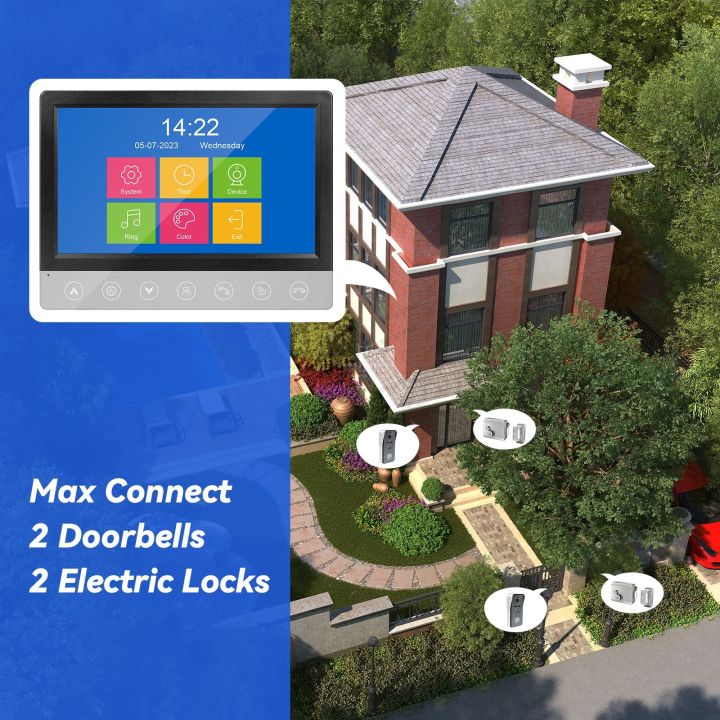 Wired%20Video%20Intercom%20System%207-inch%20Video%20Doorbell%20Phone%20System%20Video%20Intercom%20System%20Home%20Security%20Intercom%20-%20grey%20-%20Image%208