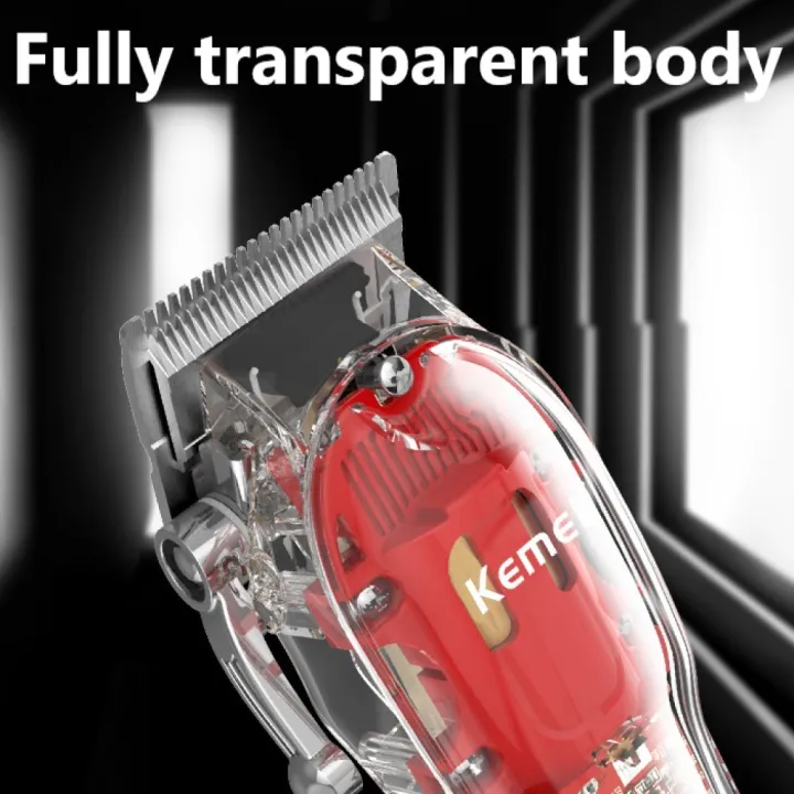 Kemei%20Rechargeable%20Hair%20Cutting%20Machine%20Barber%20Shop%20Fade%20Hair%20Clippers%20Cordless%20Trimmer%20Transparent%20Cover%20Red%20Base%20KM-1761%20246%20-%20Image%205