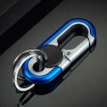 Double Ring Keychain Business Key Holder Men's Fashion Key Chain Gift Metal Key Buckle Car Styling Auto Car Accessories. 