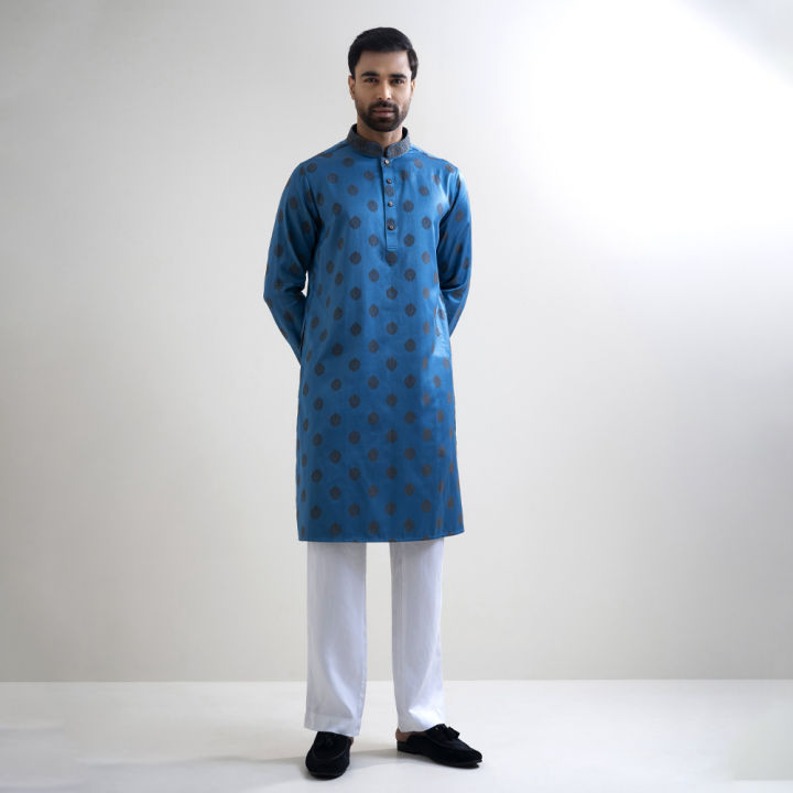 LUBNAN Men’s Feroza Color Regular Fit Premium Panjabi