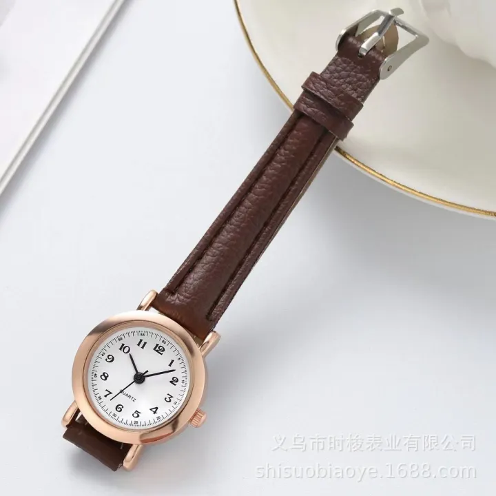 Hot%20Selling%20Watch%20Female%20Student%20Korean%20Simple%20Cute%20Junior%20High%20School%20Retro%20Artistic%20Thin%20Strap%20Small%20Dial%20Couple%20Watch%20-%20Image%203