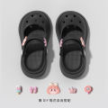Parent-child Mary Jane Crocs Women's Summer New Cute Girls' Heart-to-Wear Versatile EVA Baotou Sandals. 