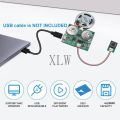 USB Downloadable Push Button Greeting Card Sound Module Rechargeable Battery Speaker for Personalized Greetings, DIY Gifts.