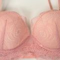 Baby Pink Color Cotton Foam Bra with Wire For Women. 